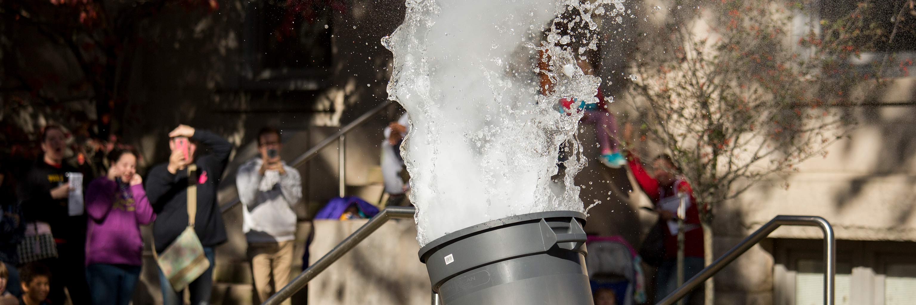 Exploding garbage can experiment